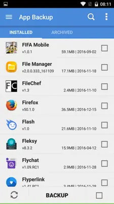 App Backup and Restore android App screenshot 0